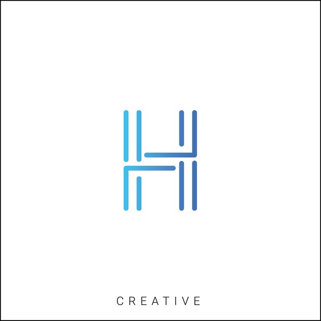 H Diseño creativo del logotipo Diseño mínimo del logotipo Diseño clásico Vector último diseño del logotipo Monograma
