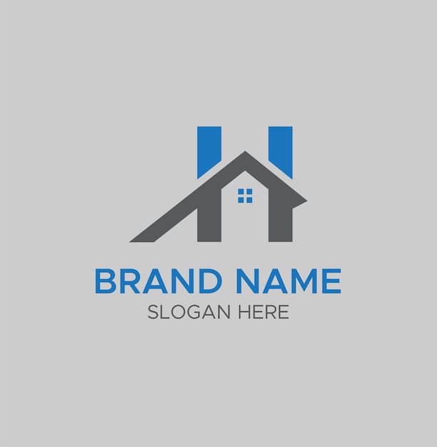H Letter Real Estate Logo Design with Vector template design