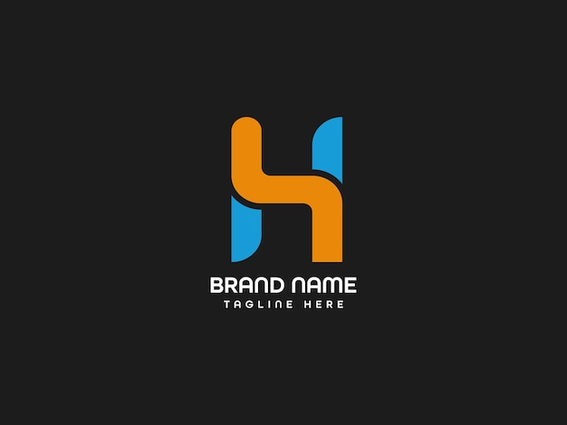 h logotipo de letra moderna