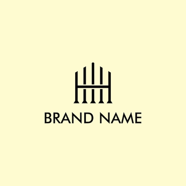 H TM Logo MT líneas de logotipo abstracto ilustración vectorial de arte moderno