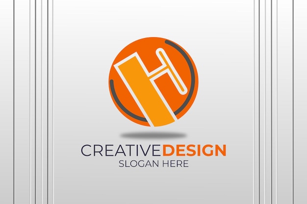 h Vector de letras empresa de negocios minimalista Diseño de logotipo Icono libre