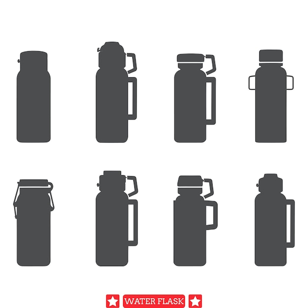 H2O Creations explora nuestras siluetas vectoriales de botellas de agua
