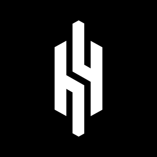 h4 letra de icono de diseño de logotipo creativo