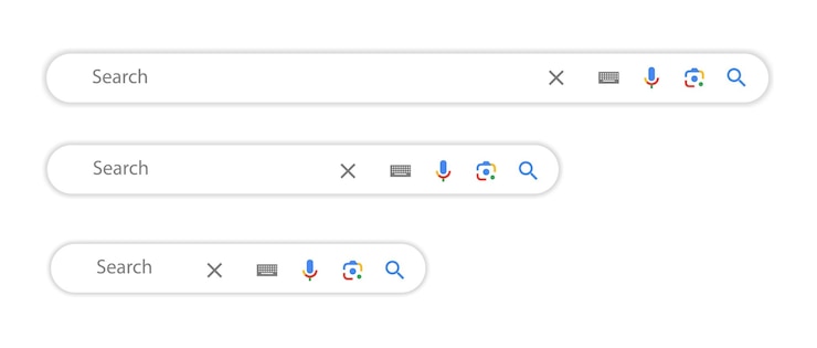 Vector se ha aislado la plantilla del cuadro de búsqueda del botón de la barra de búsqueda de la página web del navegador de internet