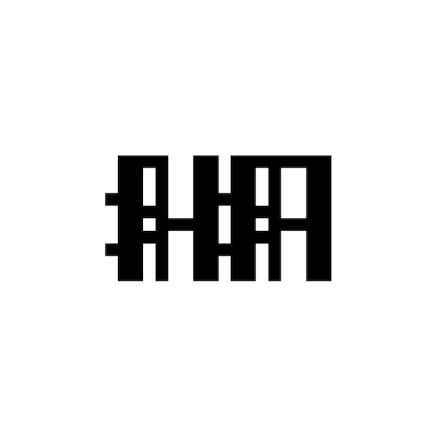 HA monograma logotipo diseño carta texto nombre símbolo monocromo logotipo alfabeto carácter simple logotipo