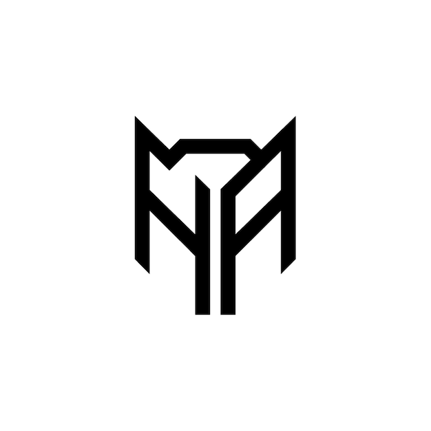 HA monograma logotipo diseño carta texto nombre símbolo monocromo logotipo alfabeto carácter simple logotipo