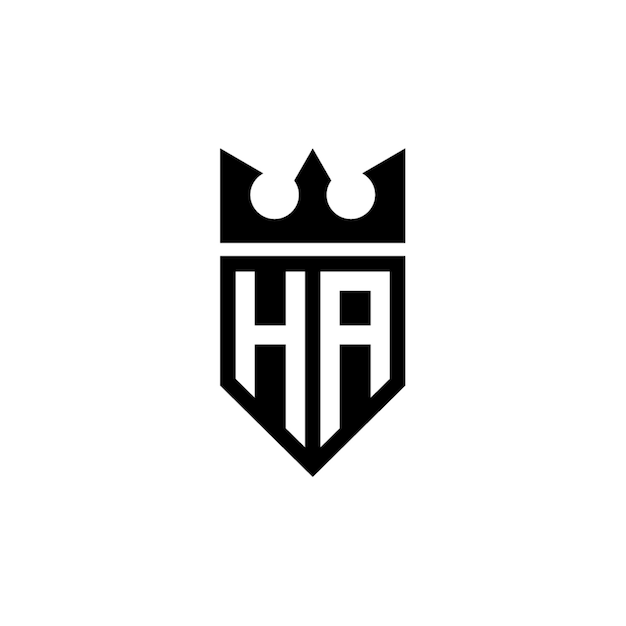 HA monograma logotipo diseño carta texto nombre símbolo monocromo logotipo alfabeto carácter simple logotipo