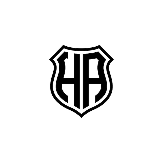 HA monograma logotipo diseño carta texto nombre símbolo monocromo logotipo alfabeto carácter simple logotipo