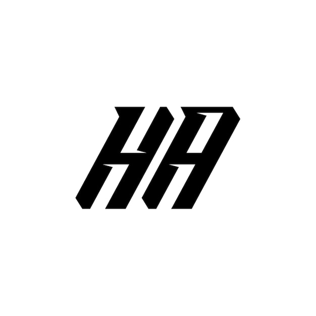 HA monograma logotipo diseño carta texto nombre símbolo monocromo logotipo alfabeto carácter simple logotipo