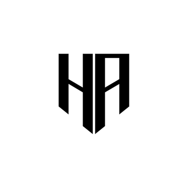 HA monograma logotipo diseño carta texto nombre símbolo monocromo logotipo alfabeto carácter simple logotipo