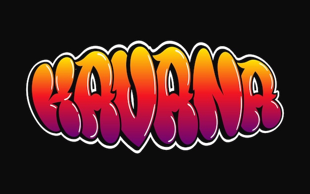 Habana letras de una sola palabra estilo graffiti vector logotipo dibujado a mano gracioso fresco trippy palabra ciudad de Habana