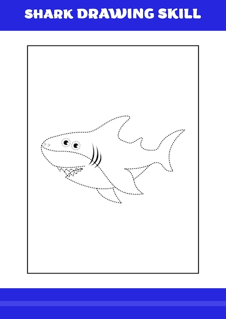 Habilidad de dibujo de tiburones para niños libro de habilidades de dibujo de tiburones para relajarse y meditar