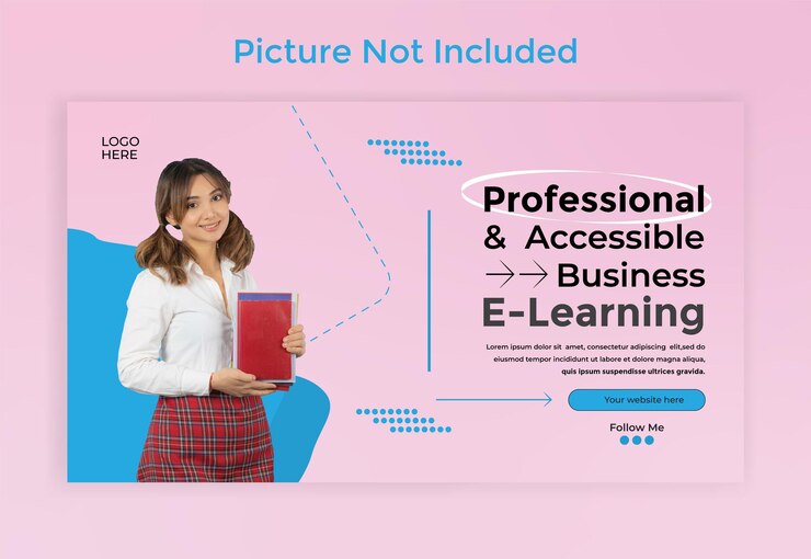 Vector habilidades de aprendizaje electrónico empresarial y diseño de página de destino.
