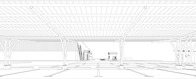 una habitación blanca con un gran techo y una gran ventana que dice la palabra en la parte inferior