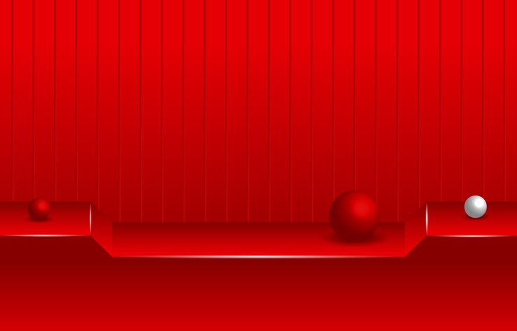 Vector habitación vacía roja simple