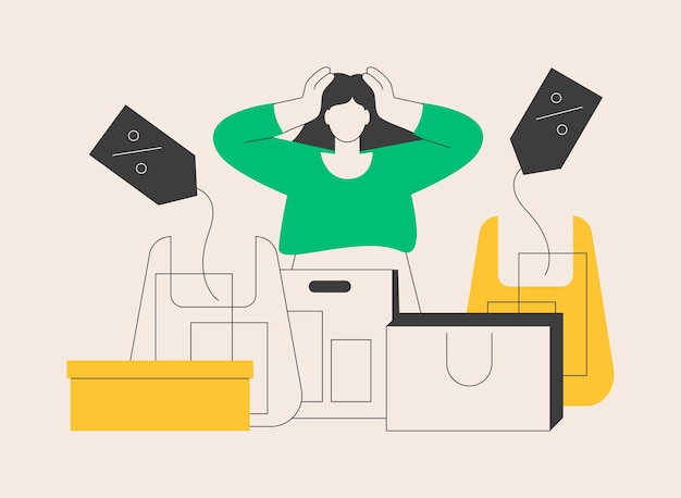 Hábitos de compra concepto abstracto ilustración vectorial