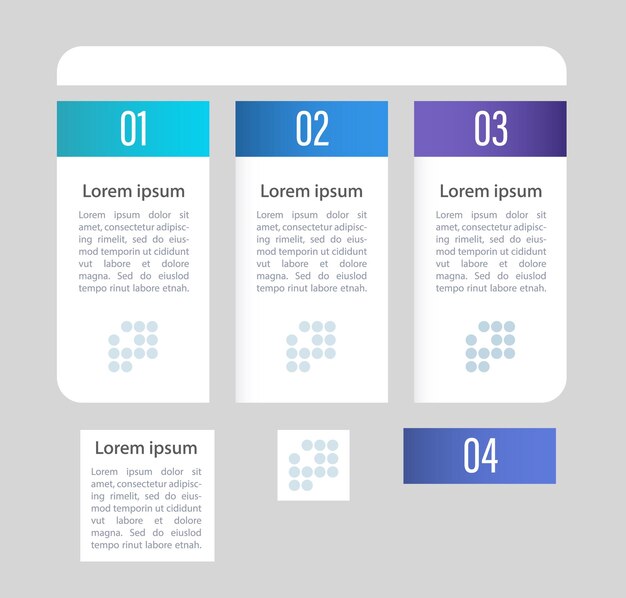 Hábitos productivos conjunto de elementos de diseño de gráficos infográficos Símbolos vectoriales abstractos para infochart con espacios en blanco Kit de gráficos instructivos Acumin Myriad Variable Concept fonts used