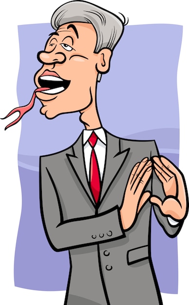 hablando con dibujos animados de lengua bifurcada
