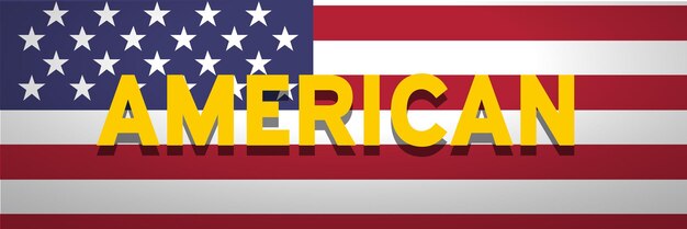 Hablando la palabra estadounidense en la bandera de Estados Unidos