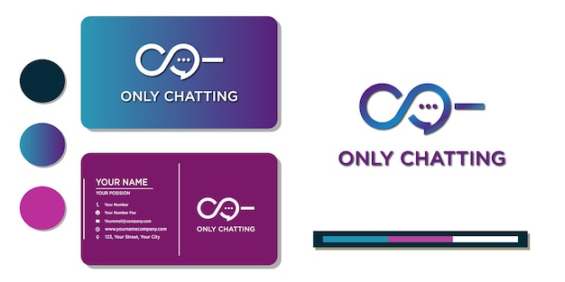 Hablar icono. elementos. plantilla de logotipo de bubble talk y tarjeta de visita