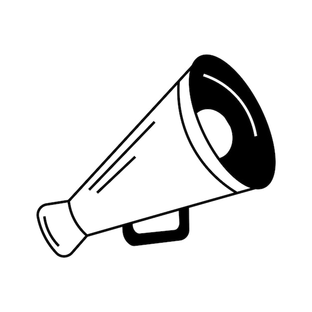 Para hablar en público use este icono de megáfono en negrita