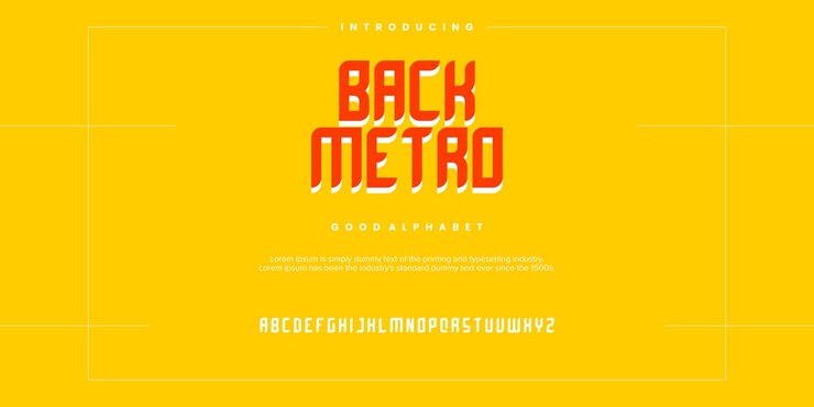 Vector hace metro font establece ilustraciones de vectores de tipografía aplhabet