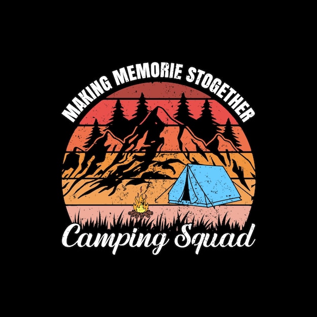 Hacemos recuerdos juntos, escuadrón de acampada.