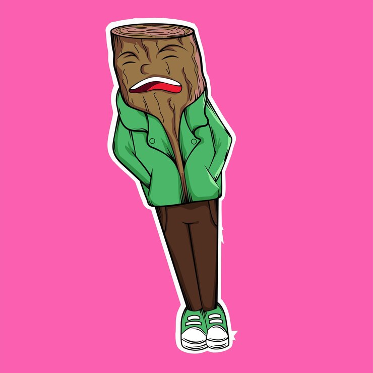 hacer una caricatura linda de un árbol llorando a una novia viva