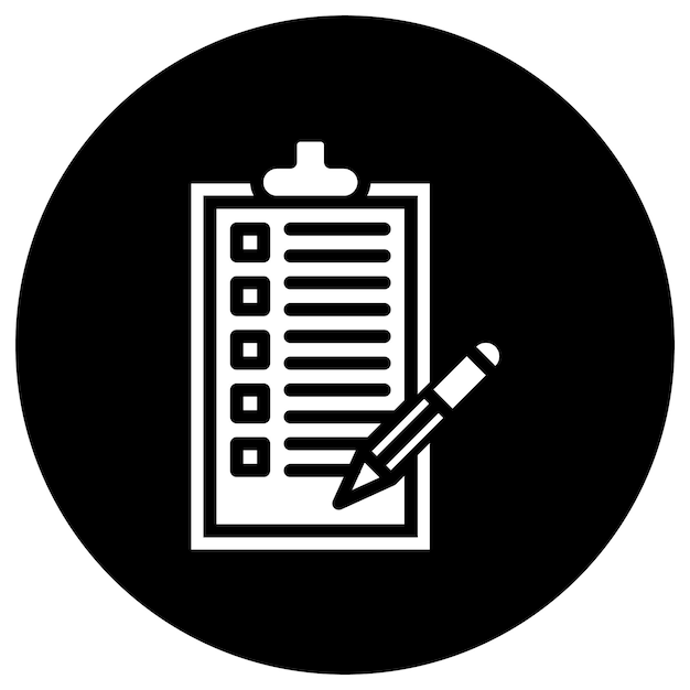 Para hacer una lista de ilustración de diseño de íconos vectoriales