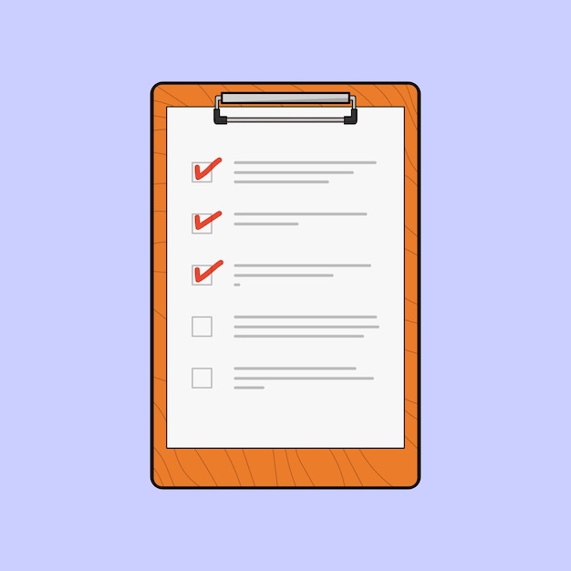 Para hacer la lista de papel clipboard icono vectorial ilustración icono