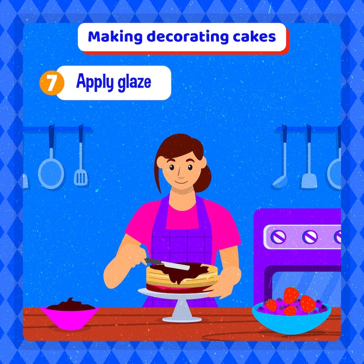 Vector hacer pasteles de decoración 7