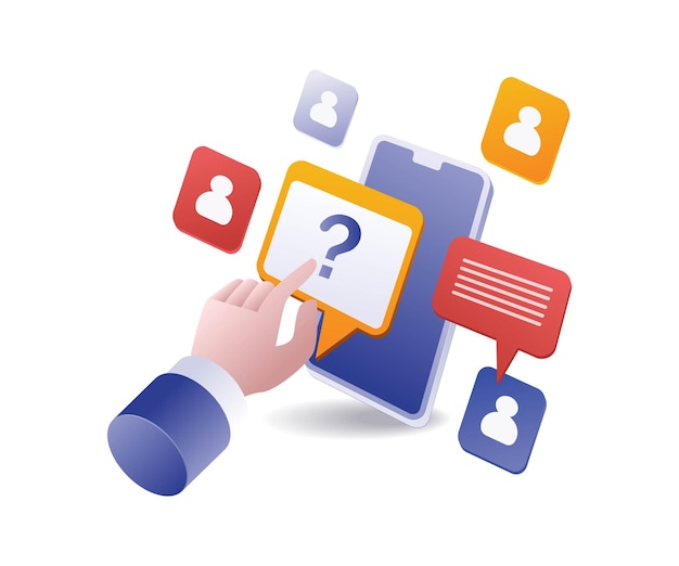Hacer preguntas en las conversaciones de redes sociales de teléfonos inteligentes