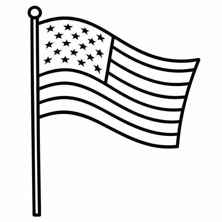 Vector hacer una vibrante bandera vintage de los estados unidos sobre un fondo blanco