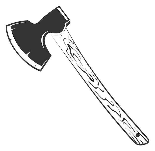 Hacha icono negro símbolo de carpintería herramienta de leñador