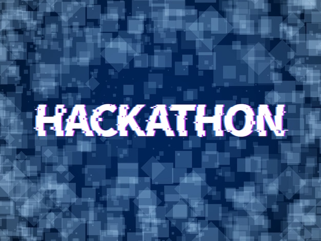 Hackathon Código de programa, maratón de software. Hack day, hackfest o codefest event vector hackathon background