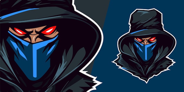 Hacker Bank Thief Mascot Gráfico vectorial para equipos deportivos y de juegos ESport Ilustración del logotipo