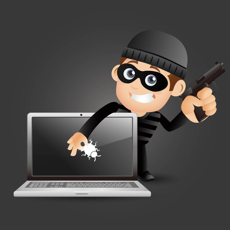 Vector hacker y ladrón