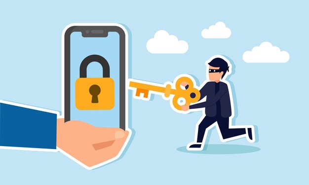 Hacker de seguridad cibernética robando dinero en línea phishing o amenazas bancarias digitales