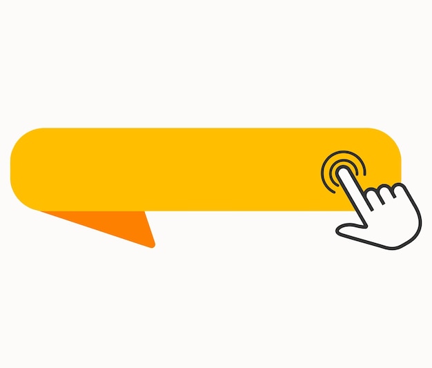 Haga clic aquí icono puntero haciendo clic ilustración vectorial en fondo aislado signo botón web
