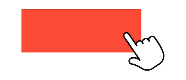Haga clic en el botón con el cursor Elemento de diseño web Ilustración vectorial