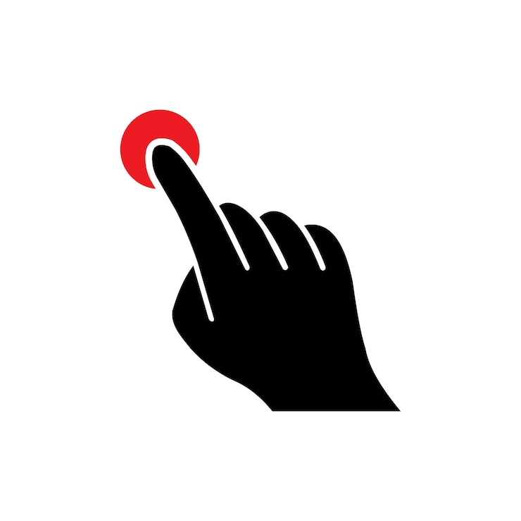 Vector haga clic con el cursor de la mano icon para el diseño fácil de editar