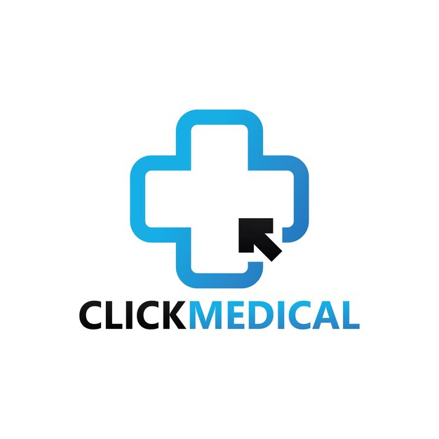 Haga clic en diseño de plantilla de logotipo médico