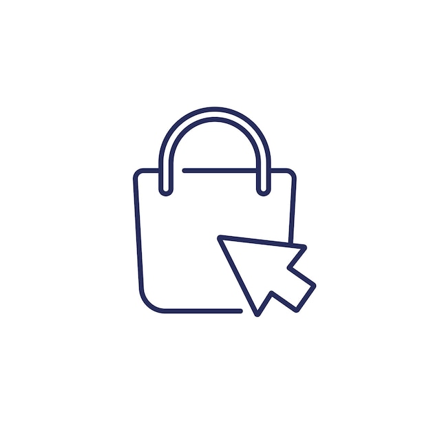 Haga clic en el icono de la línea de recolección con la bolsa de compras