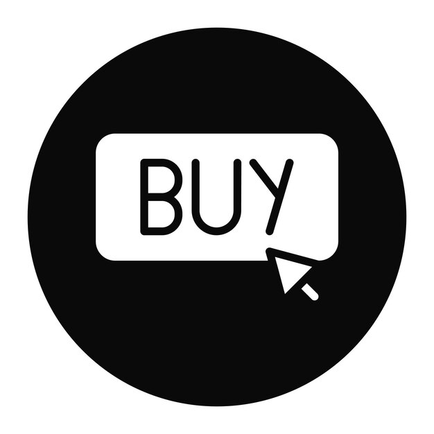 Haga clic en la imagen vectorial del icono de compra Se puede utilizar para el comercio electrónico de juegos