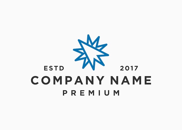 haga clic en plantilla de ilustración de vector de diseño de logotipo