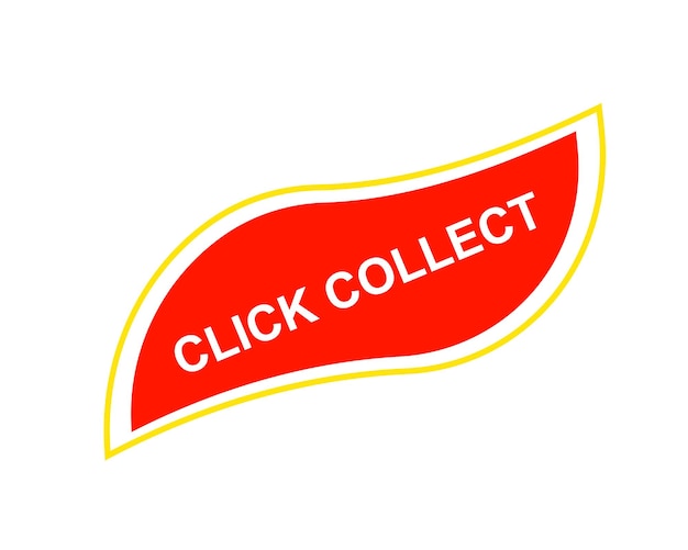 Haga clic en recopilar texto de plantilla de etiqueta de botón de ilustración vectorial web con icono de colores
