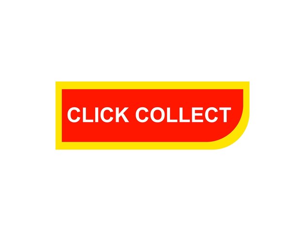Haga clic en recopilar texto de plantilla de etiqueta de botón de ilustración vectorial web con icono de colores