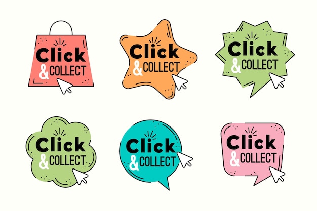 Haga clic y recopile la colección de botones
