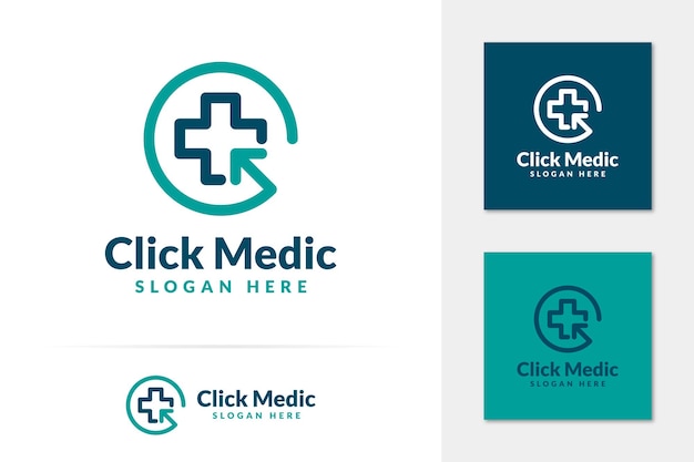 Haga clic en el vector del logotipo médico