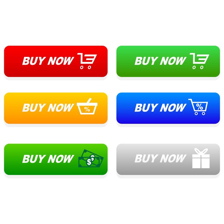 Vector haga una compra botón de compra colección moderna para el sitio web ilustración vectorial